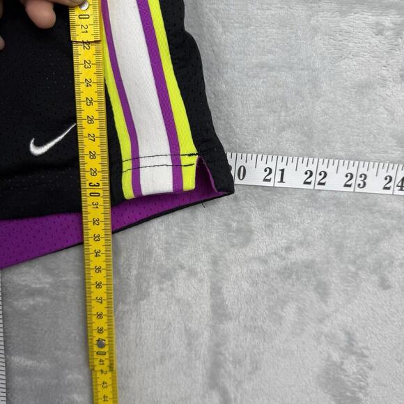 Nike Athletic Dept Reversible Mesh Shorts Purple Black Size M VTG Wmns Inseam 3” - Picture 7 of 9